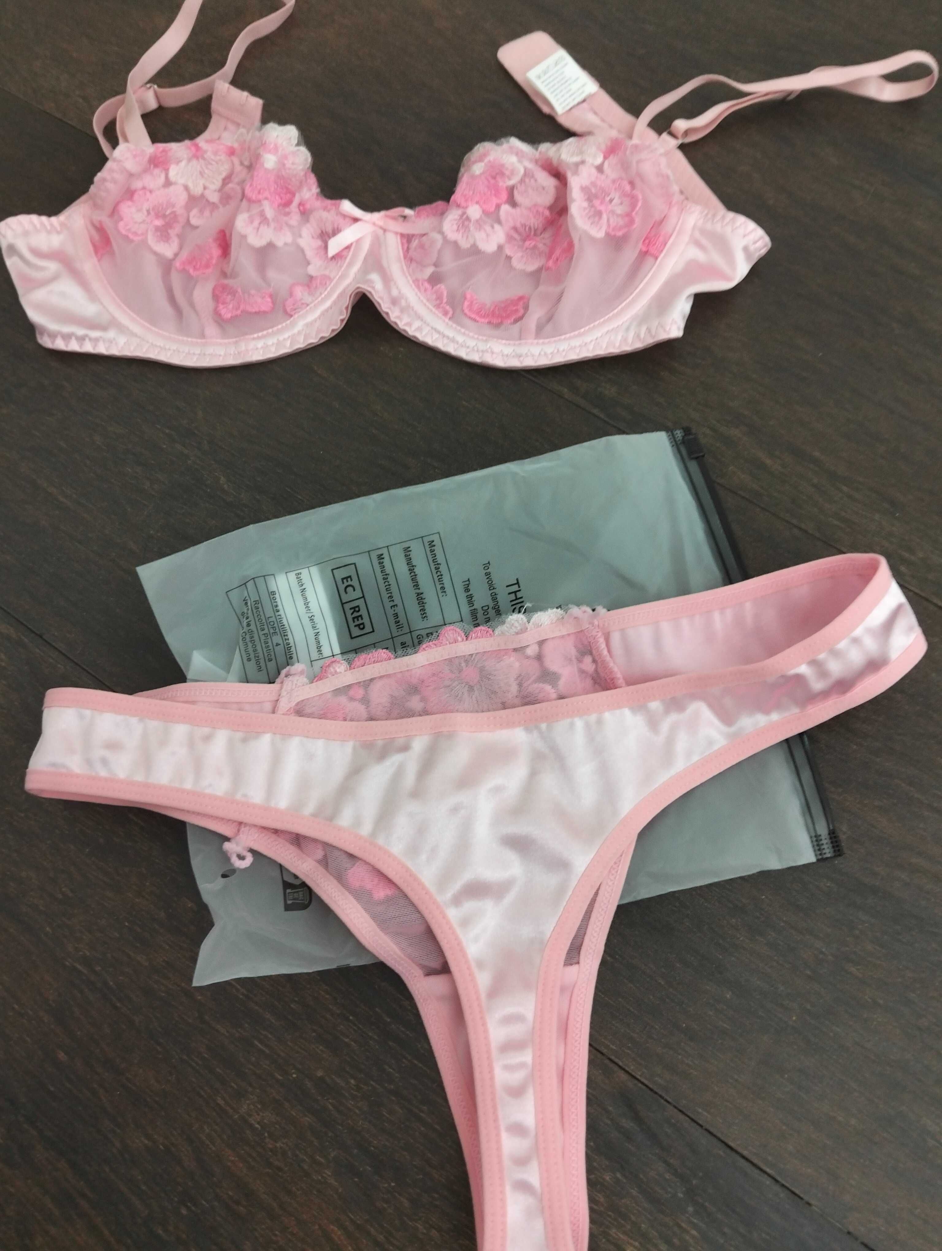 Conjunto lingerie novo tamanho M 38 em rosa