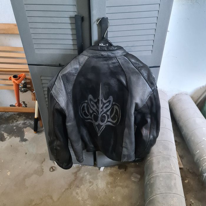 Blusão Motard de cabedal