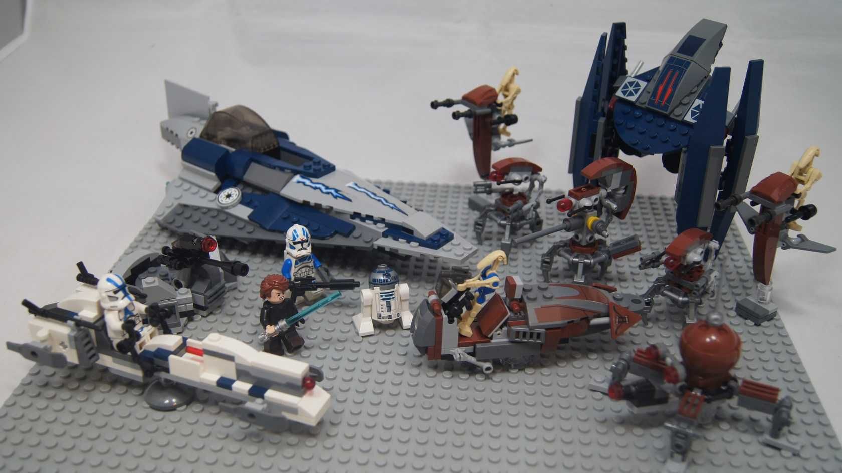 Lego Star Wars 501 legion clone vs droid droideka anakin starfighter