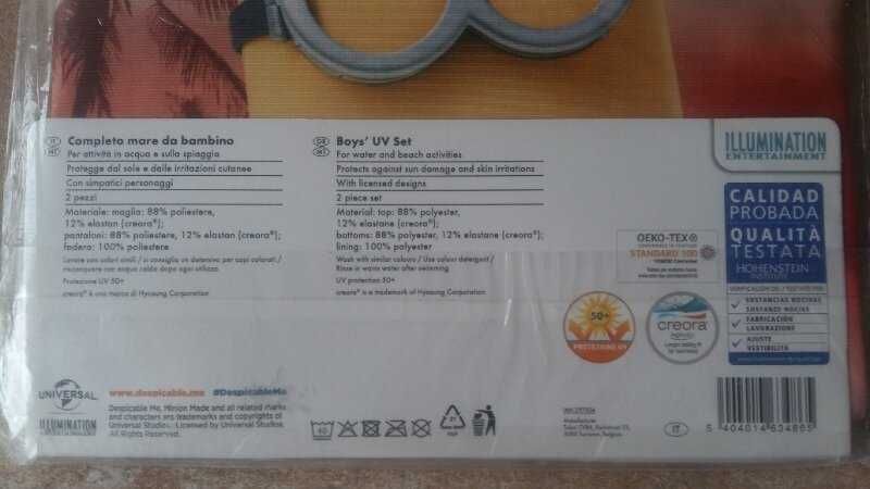 Купальник с УФ - защитой Миньон Despicable ME (Бельгия). Размер 74-80.