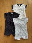 Rampersy pajacyki H&M 86 3 pak