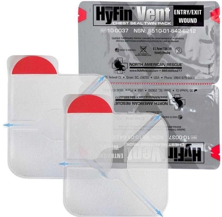 Оклюзійна пов'язка HyFin Vent Chest Seal Twin Pack