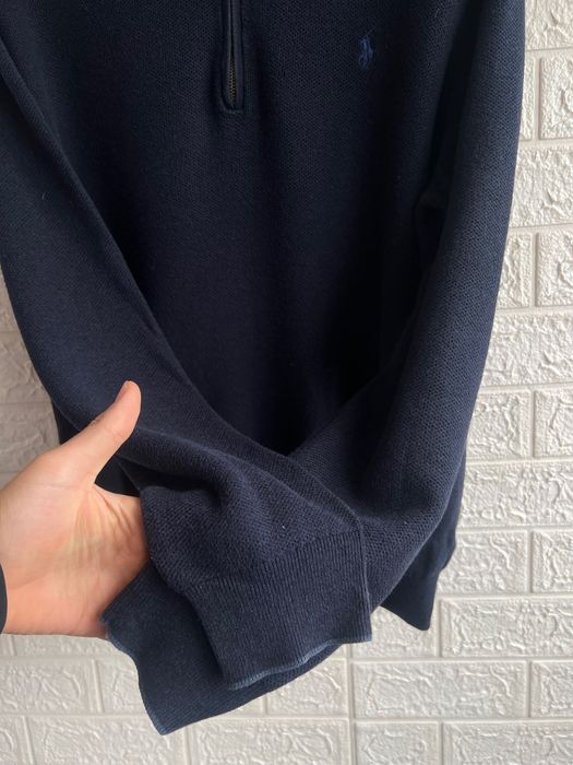 Светр Polo Ralph Lauren 1/3 zip темно-синій на молніі рЛ