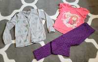Sweterek,  bluzka h&m, leginsy dla dziewczynki, zestaw