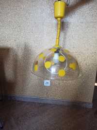 Lampa do kuchni plastikowa żółta lata 90