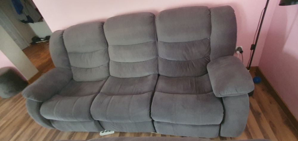 Kanapa + 2 fotele z relaxem