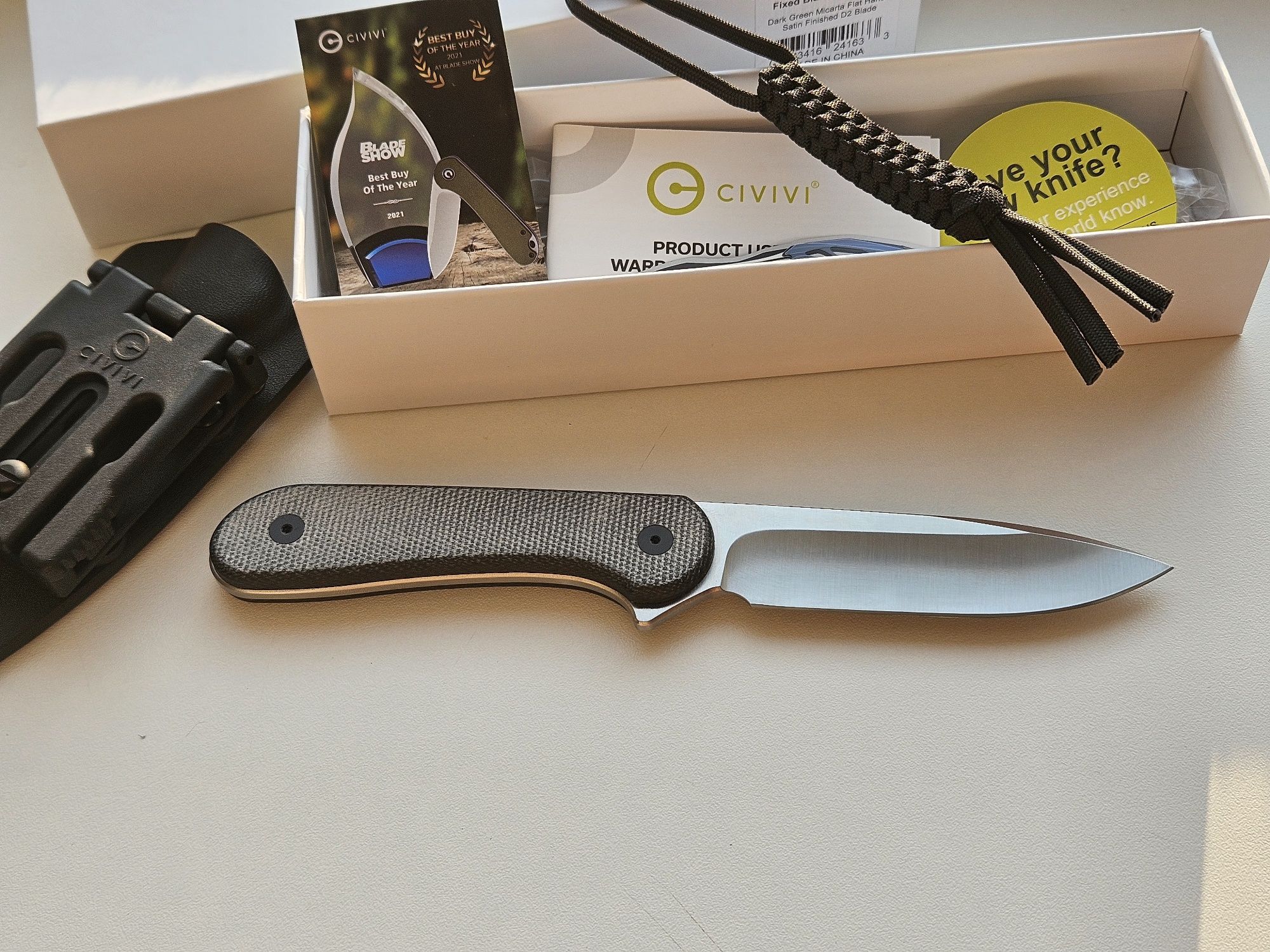 CIVIVI elementum fixed D2 micarta nóż