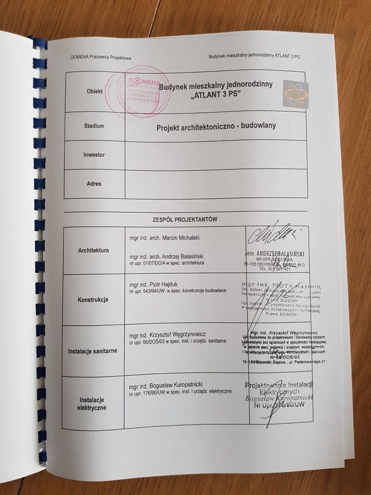 Projekt budowlany Atlant 3PS