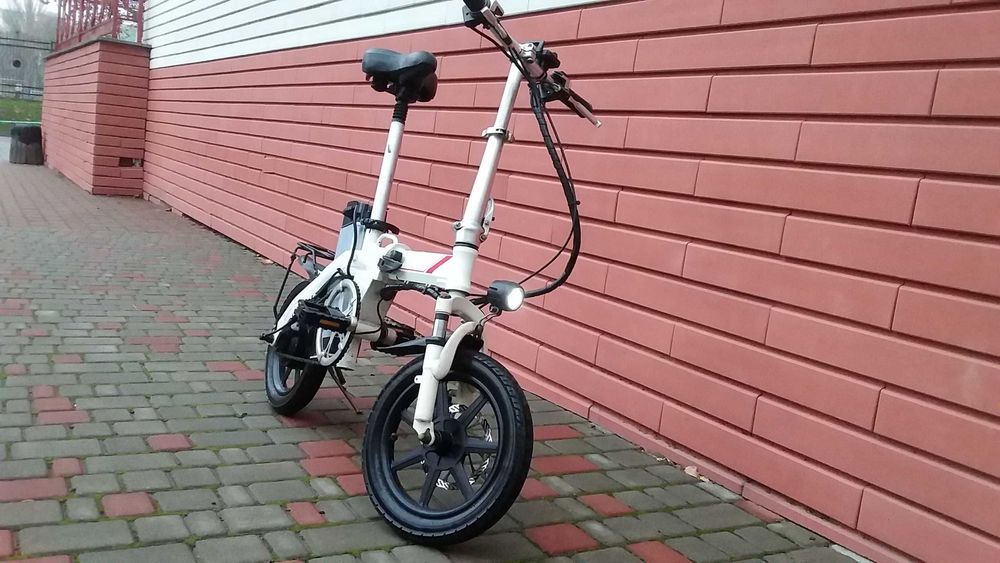 Электровелосипед алюминиевый складной WBLDDC 14 колеса 300W 48v 16AH.