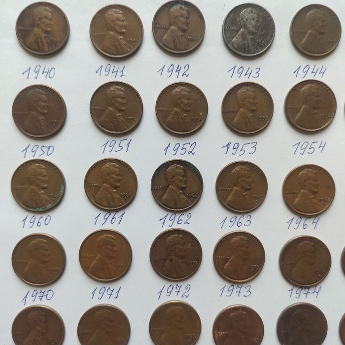 One cent USA один цент США, 1937 - 2013 р.