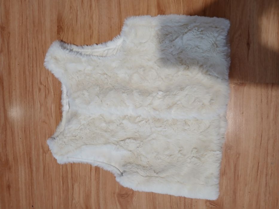 Bezrękawnik, kamizelka, futrzak H&M 134/140
