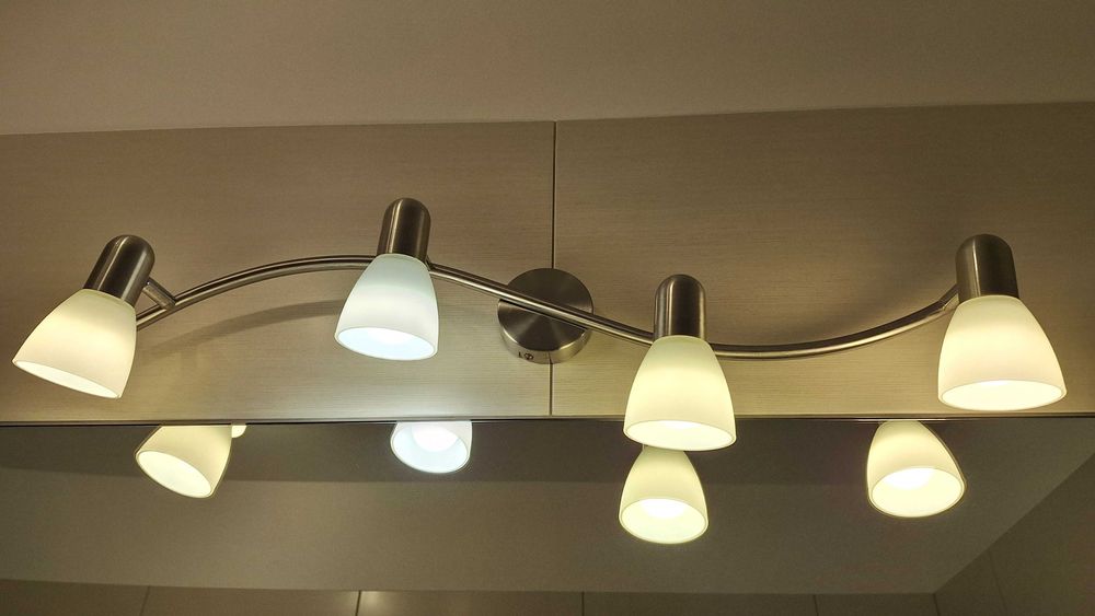 Zestaw lampa nad lustro i podsufitowa do łazienki, salonu, przedpokoju