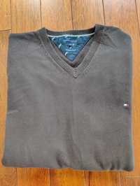 Sweter męski Tommy Hilfiger rozmiar XL brązowy stan bdb