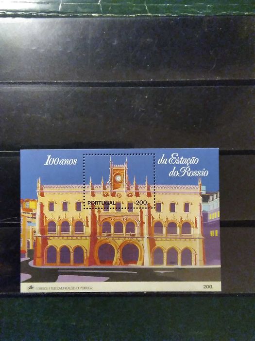 1990 Bloco  100 Anos da Estação do Rossio MNH **