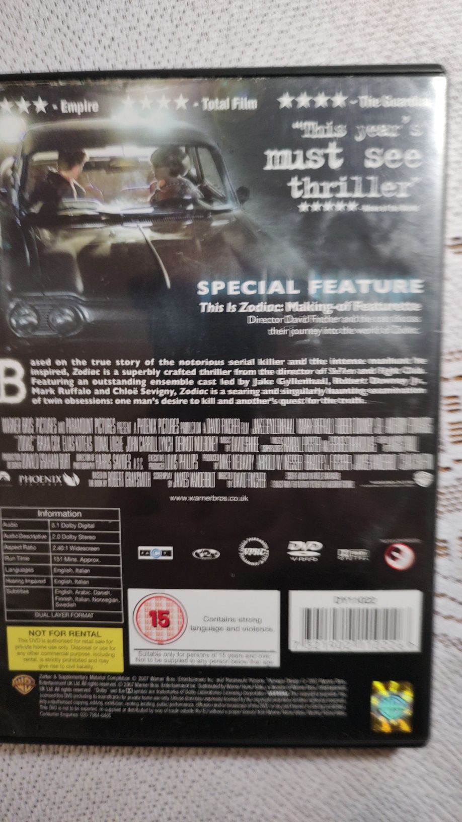 "Zodiac" true story of a serial killer j.angielski