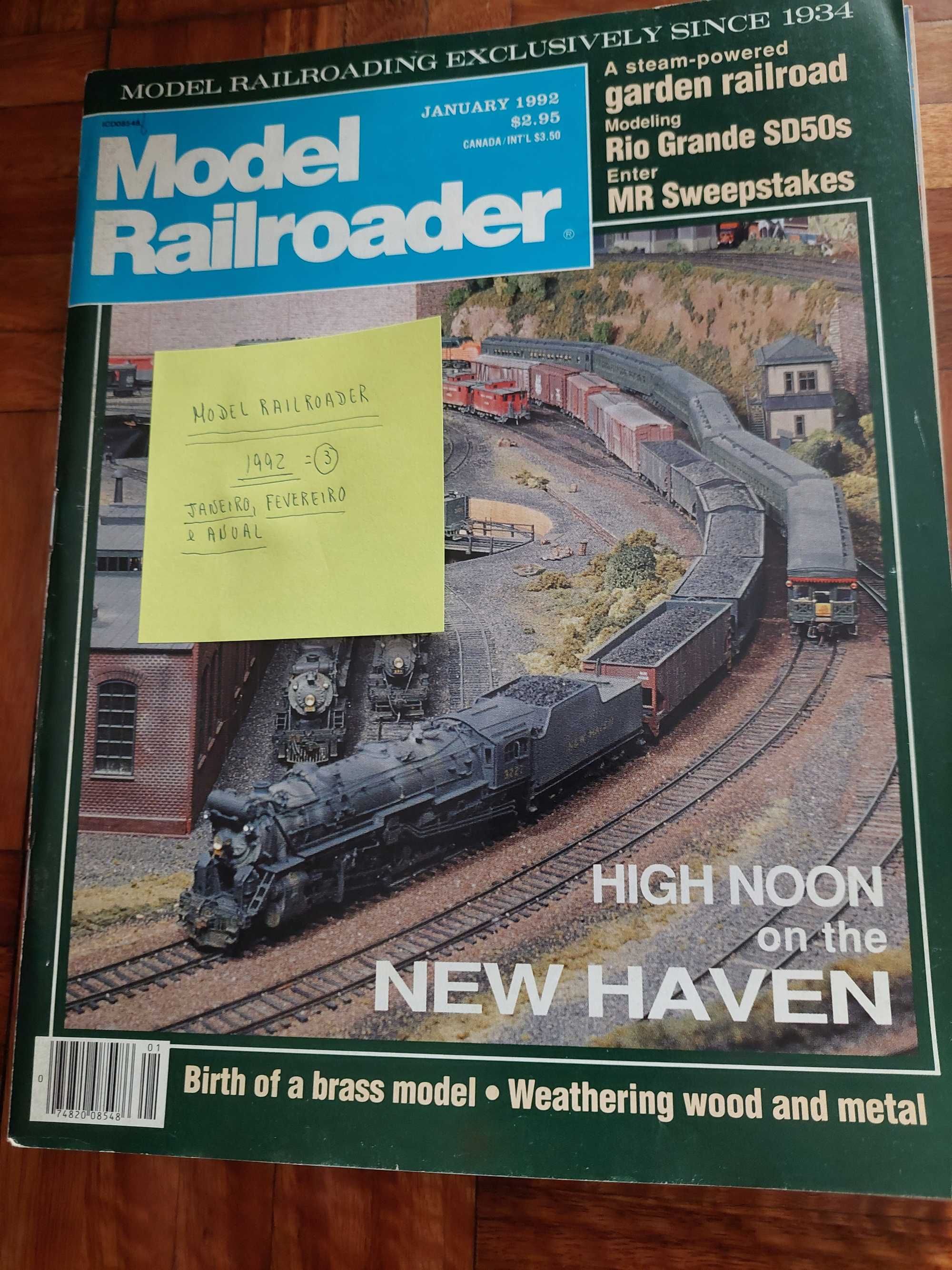 Revista model railroader 1992 - Janeiro, Fevereiro e anual