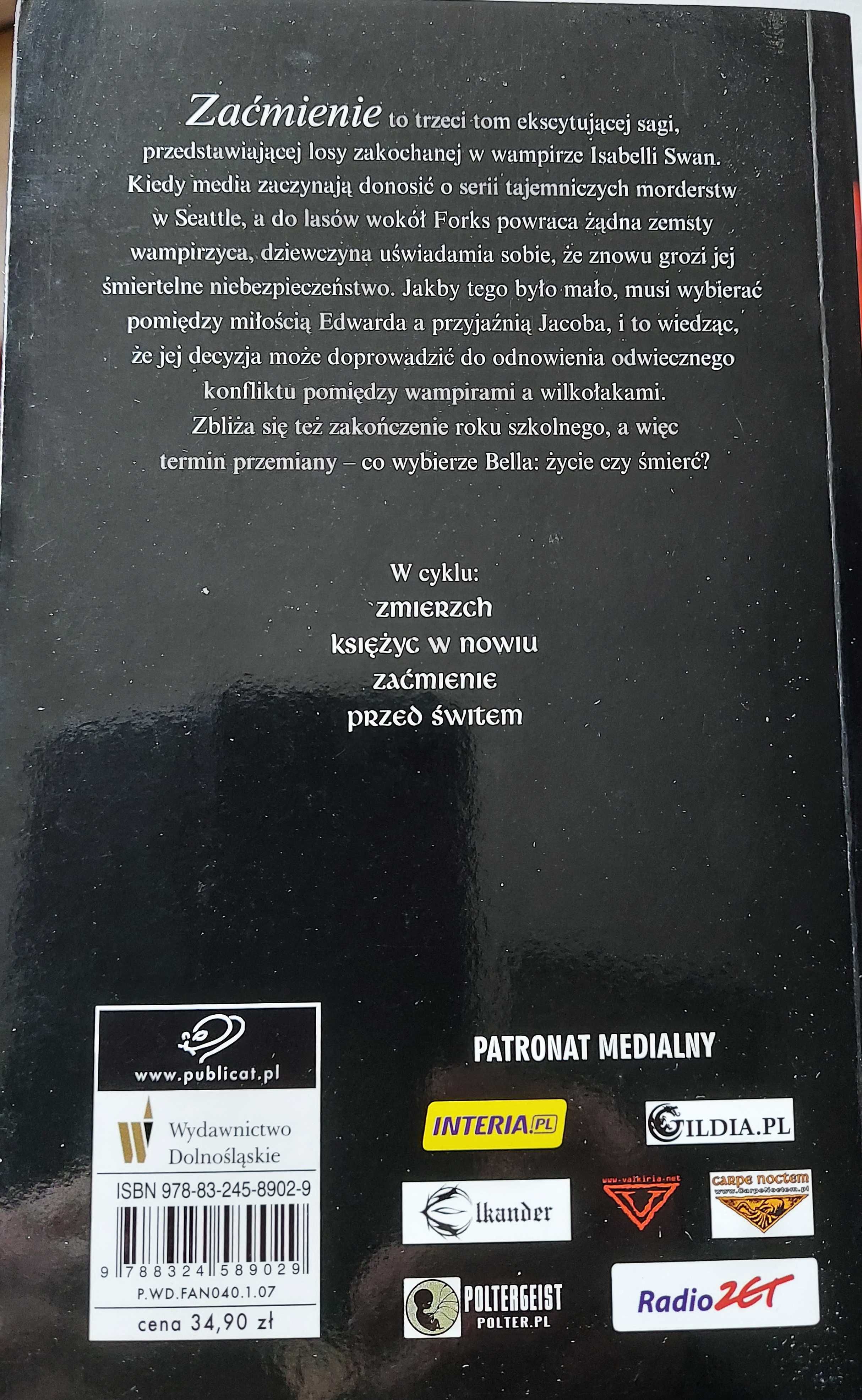 SAGA ZMIERZCH 4 tomy - Stephenie Meyer ETUI