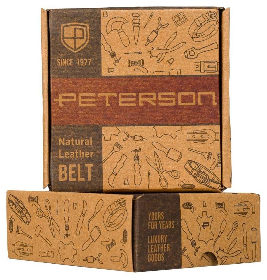 elegancki pasek automatyczny ze skóry naturalnej - peterson