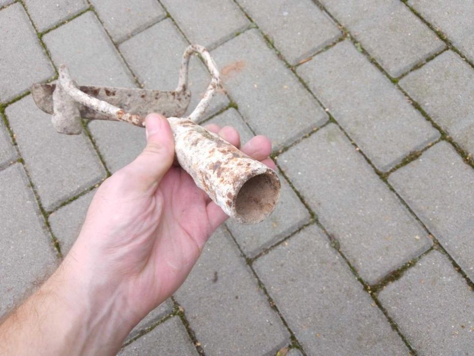 Motyka metalowa dziabka 28cm stare PRL stalowa do buraków kartofli