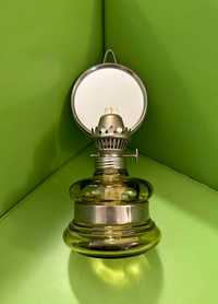 Lampa naftowa NOWA z lat 60 PRL vintage retro miodowa