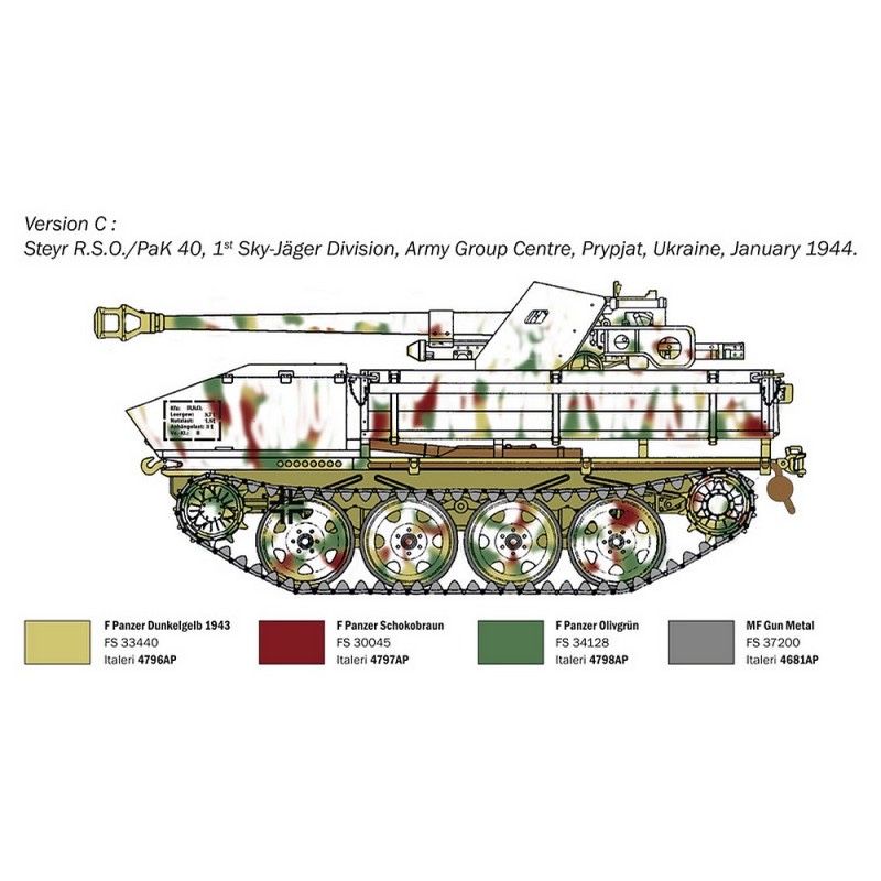 Czołg Italeri 0355 model 1:35 RSO / PAK-40
