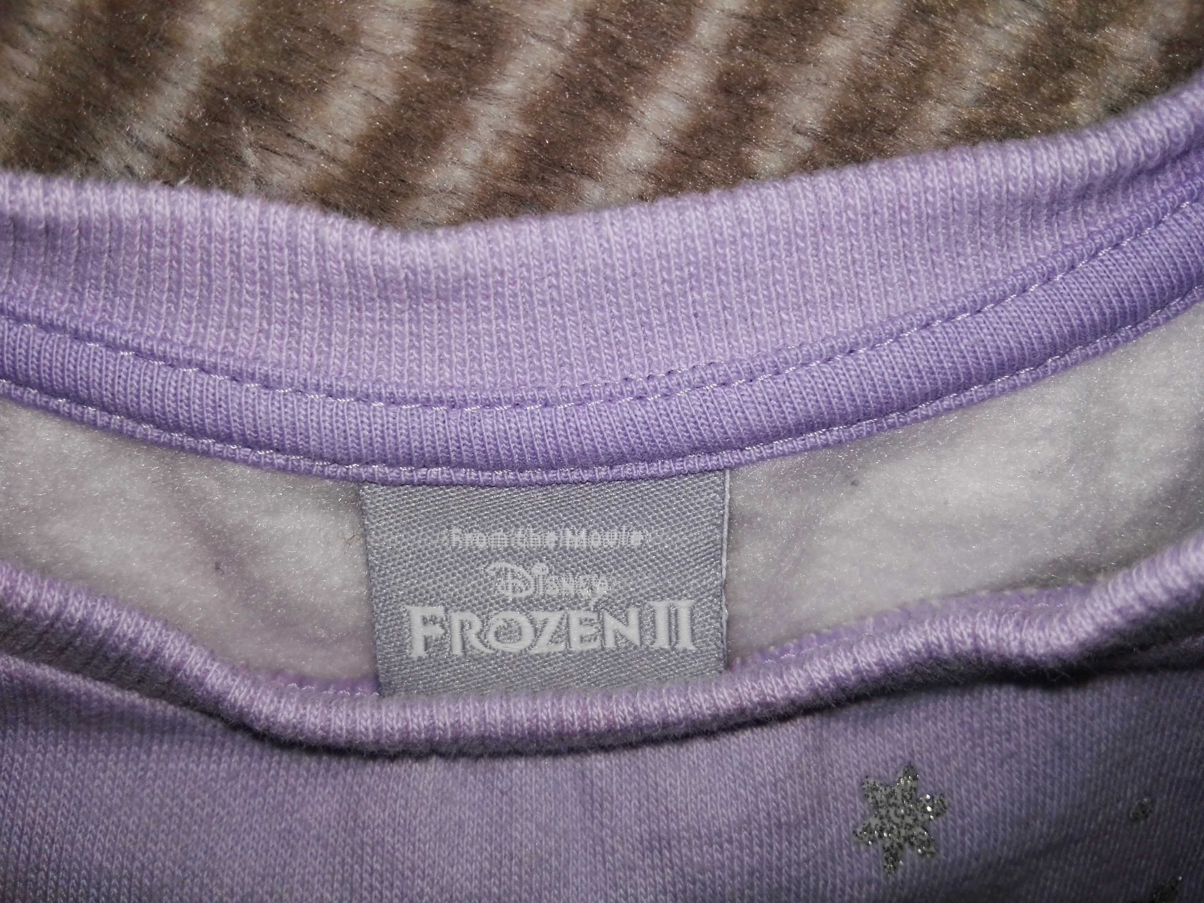 Ciepła bluza Frozen 2 Anna i Elsa Kraina lodu bluzka ocieplana 80 86