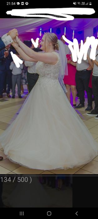 Suknia ślubna koronka tiul