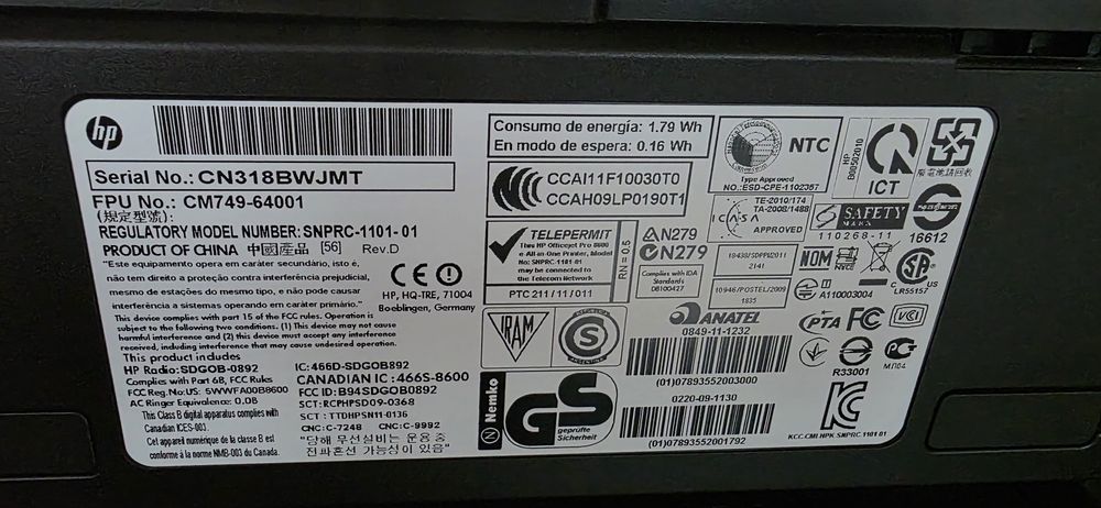Urządzenie, drukarka wielofunckyjne HP Officejet Pro 8600  WIFI duplex