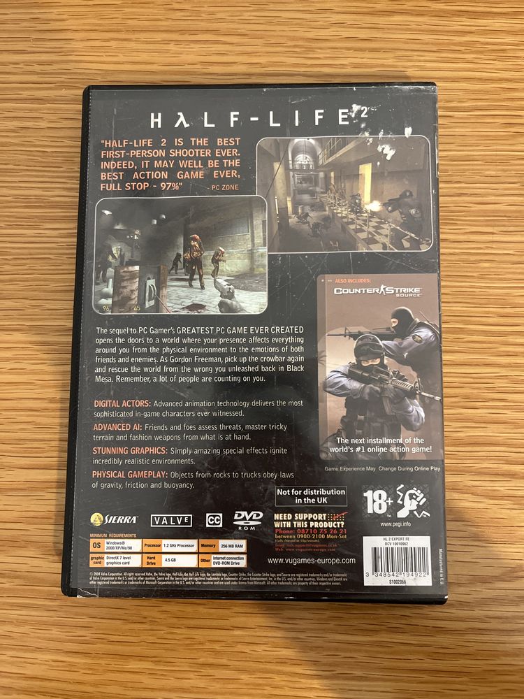 Half Life 2 PC Jogo rare Disc