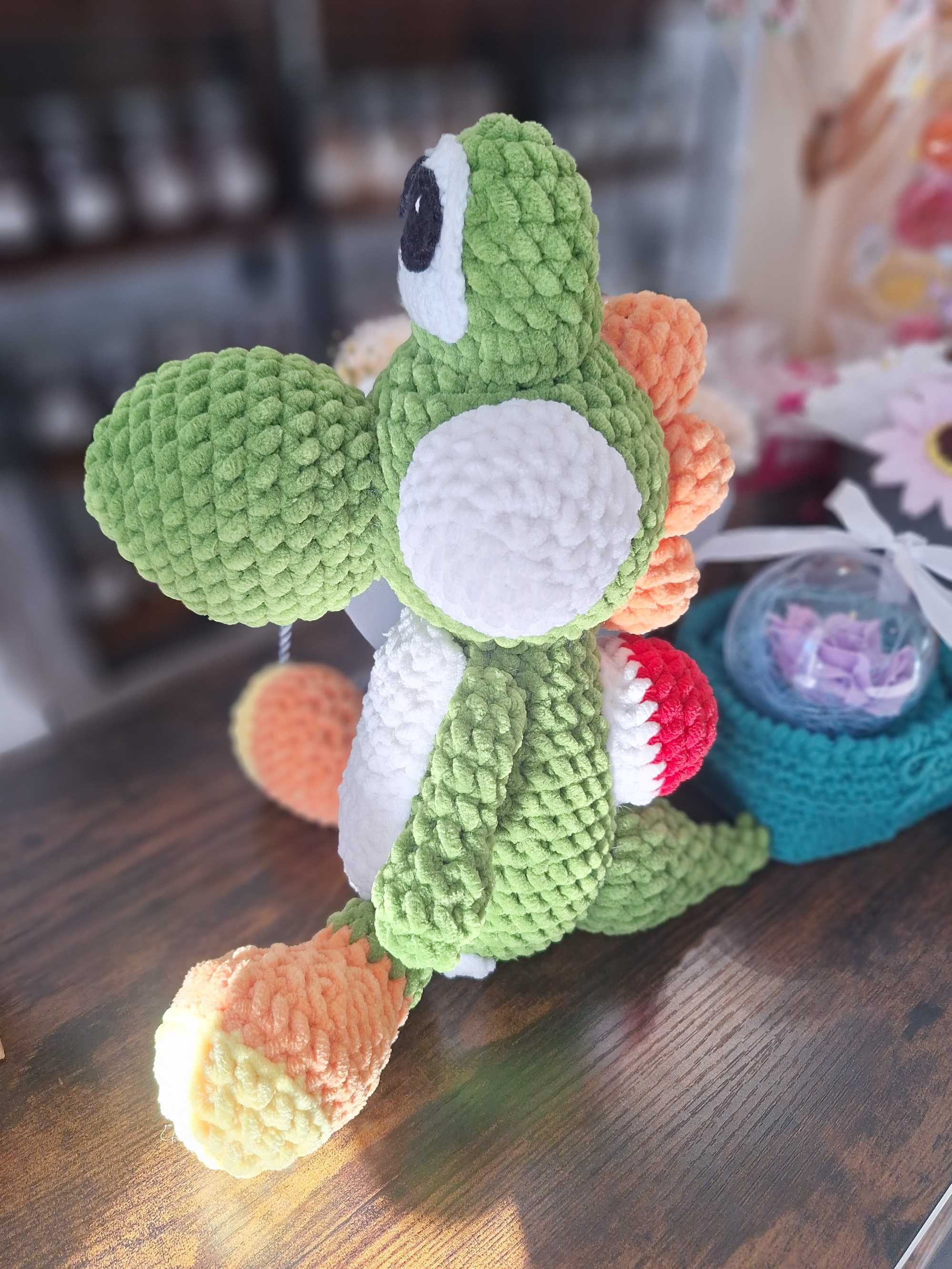 Yoshi na szydełku ręcznie robiony handmade