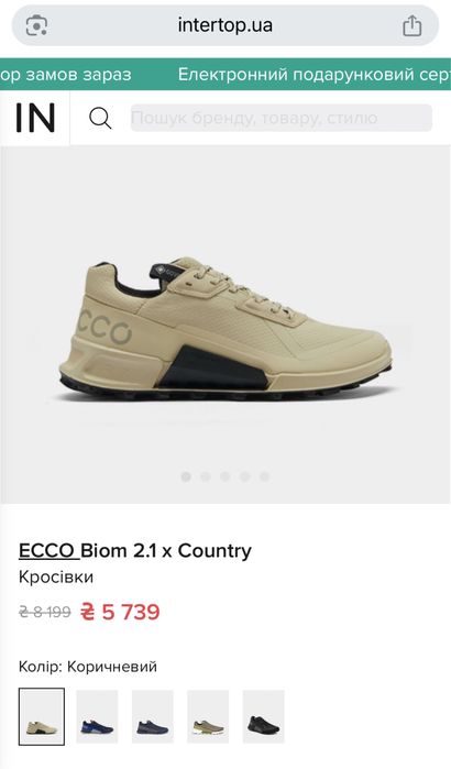 Чоловічі кросівки ECCO Biom 2.1 x Country