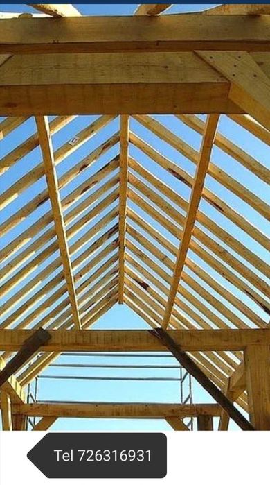 Więźba dachowa łaty deski