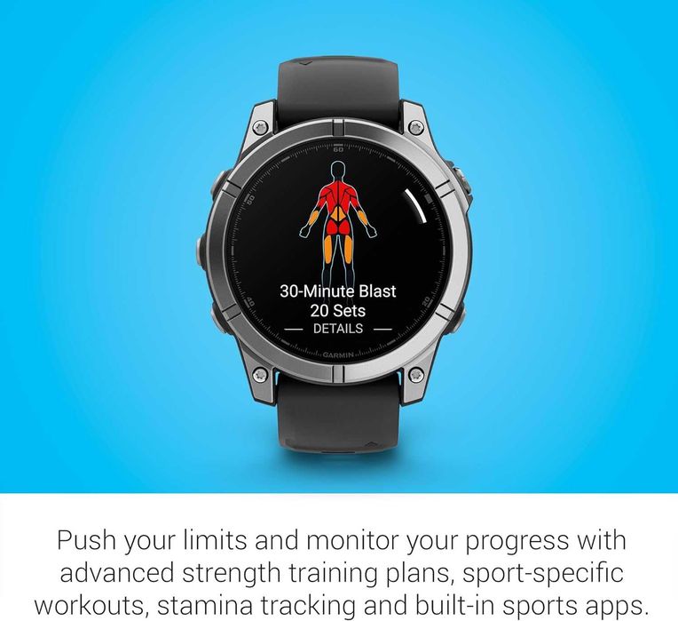 Garmin Fenix E 47mm AMOLED Stainless Steel with Black Silicone Band