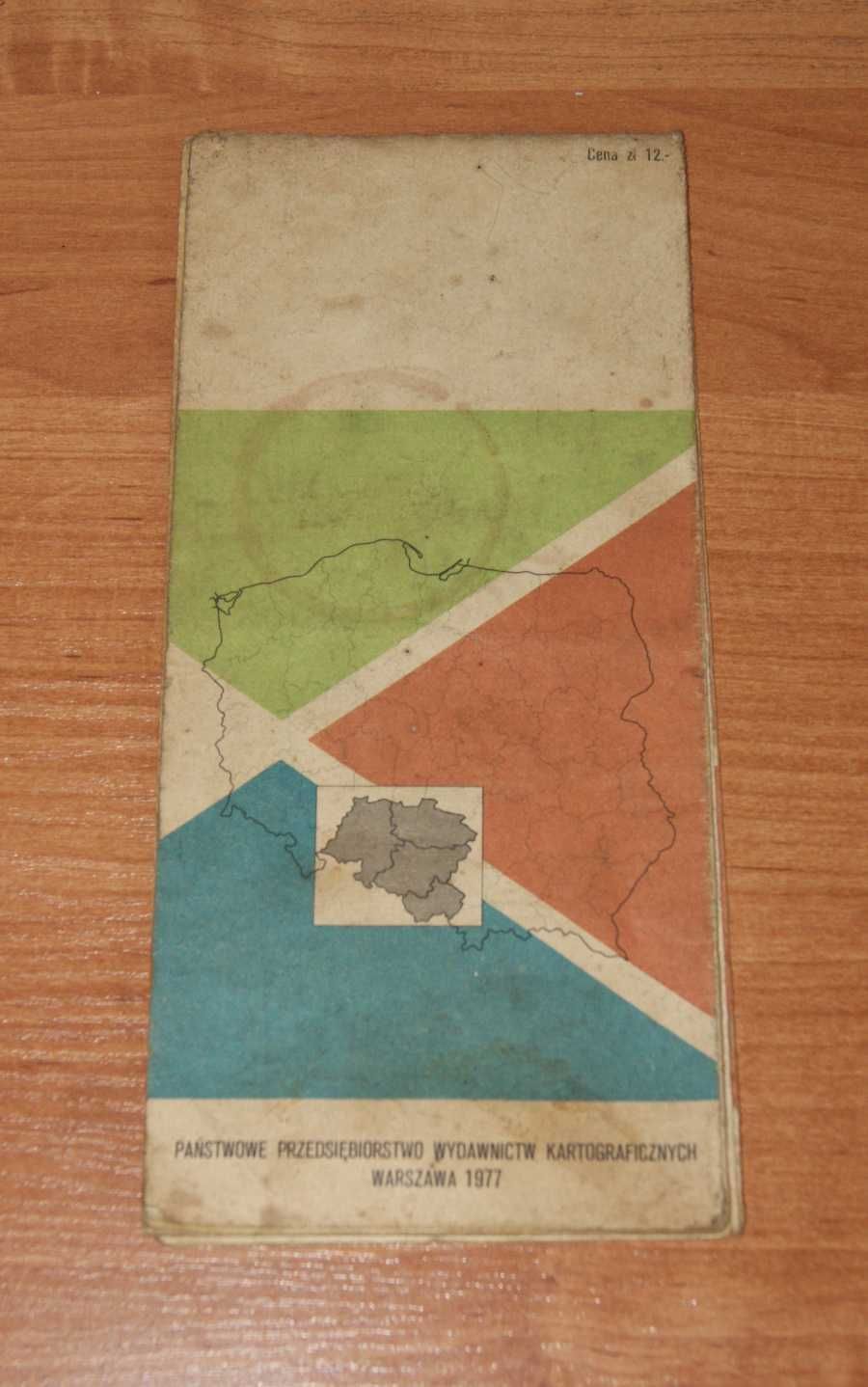 Woj. Bielskie Częstochowskie Katowickie mapa 1977
