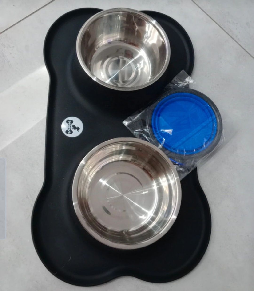 Miska dla psa ,podwójne ze stali nierdzewnej miseczki 1,4 L na antypoś