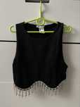 Top z dekoltem halter z diamencikami ZARA