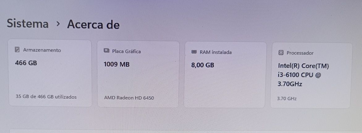 Computador Acer /  i3-6100 / Gráfica dedicada / 8GB DDR4