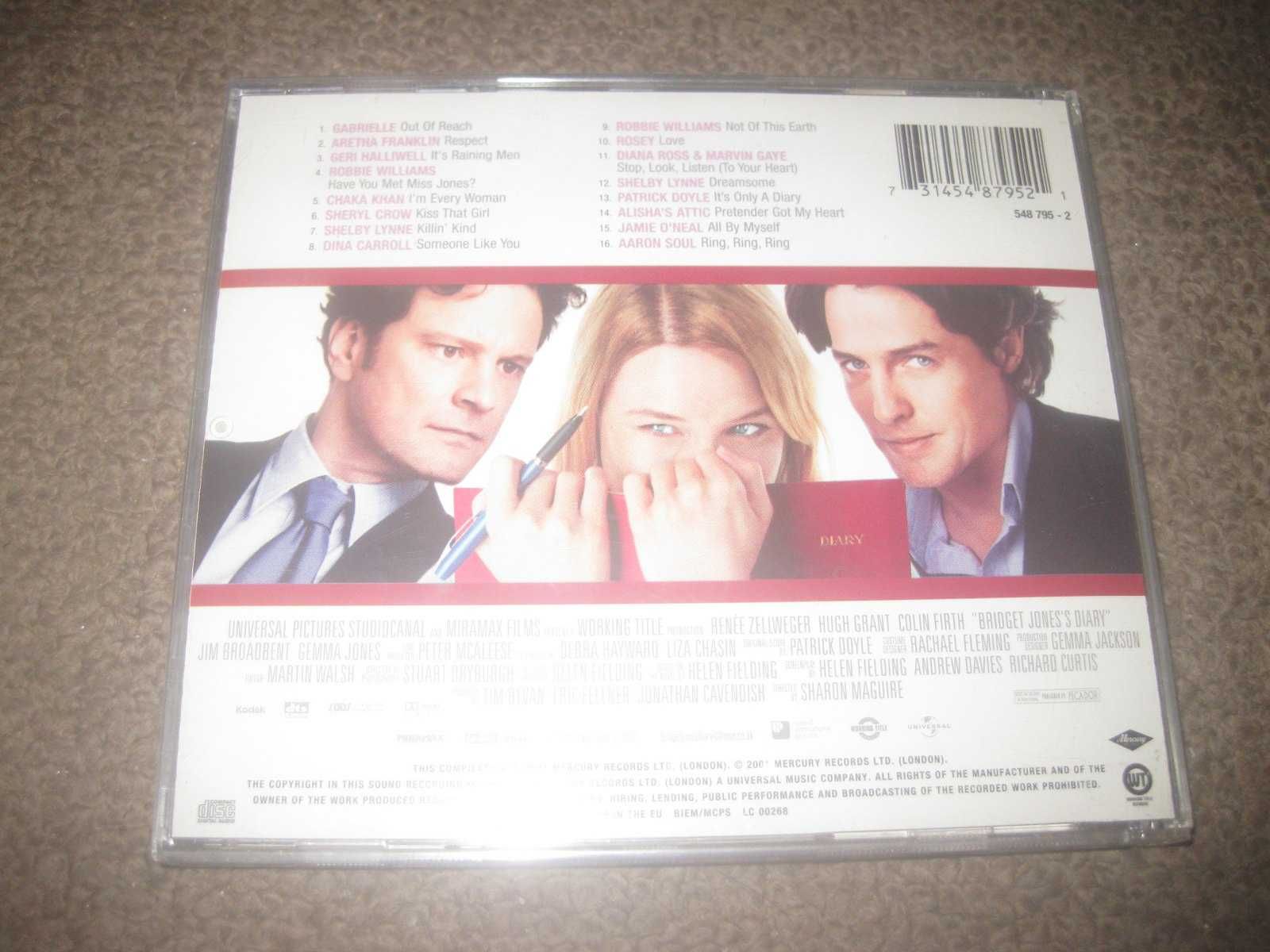 CD da Banda Sonora (OST) do filme "O Diário de Bridget Jone`s)"