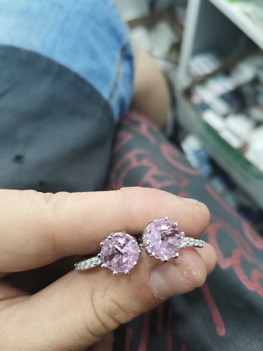 Серёжки срібло з фіанітом