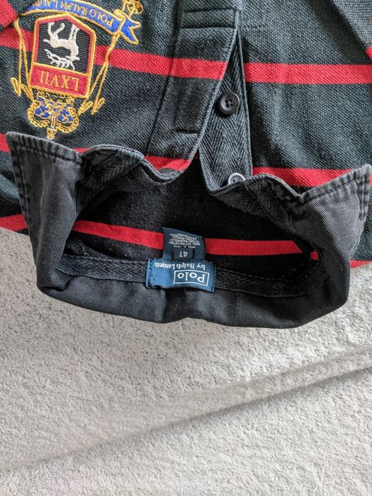 bluzka polo w paski z kołnierzykiem Ralph Lauren na 4 lata
