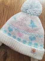 Śliczna czapka zimowa niemowlęca jak nowa gruba ciepła piękna dla dzie