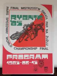 Program żużlowy Rybnik 1985r. Finał Mistrzostw Świata Par (pusty)