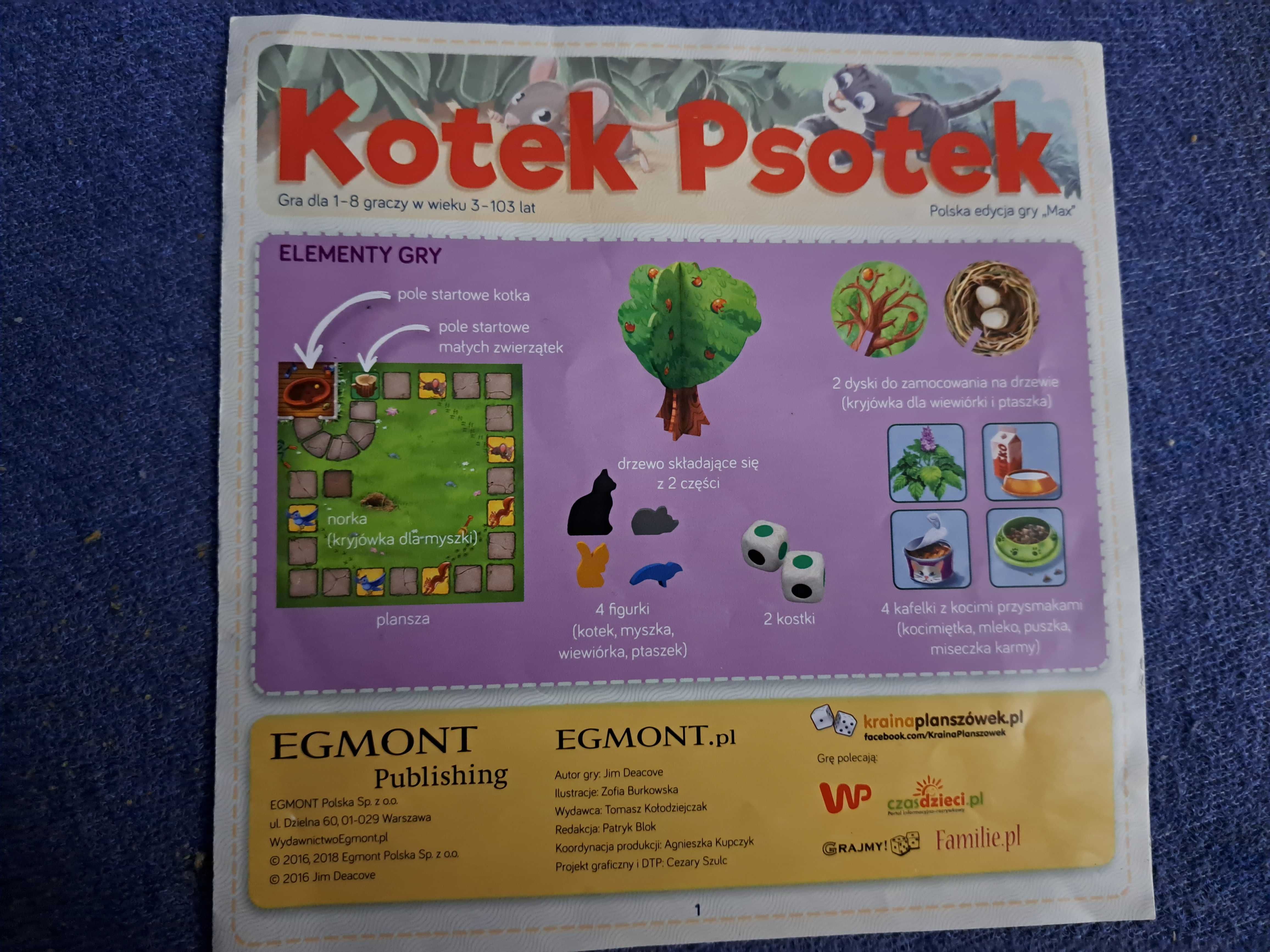 Gra rodzinna Kotek Psotek, EGMONT