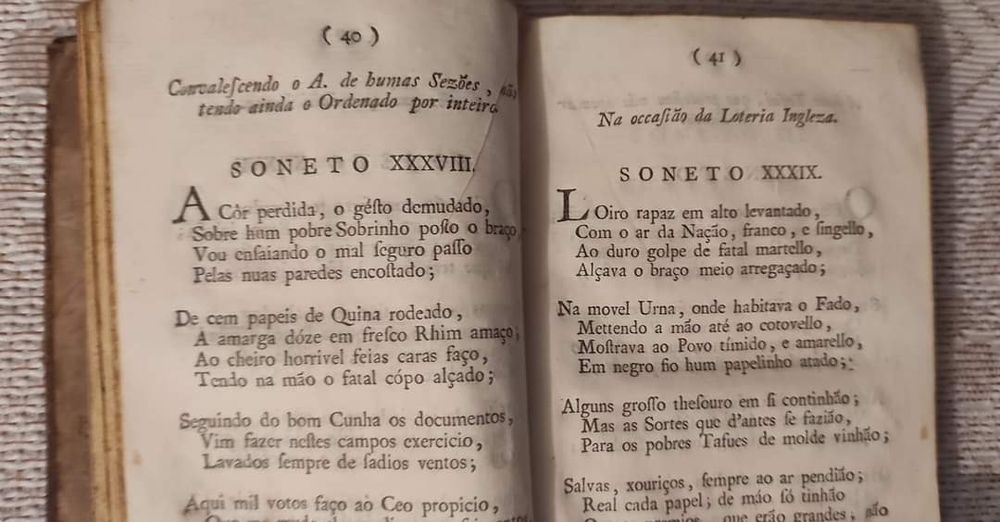 Raro livro- ALMEIDA, Nicolau Tolentino de. OBRAS POETICAS- 1801
DE NIC