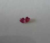 2 Rubi Natural Certificado 0.20 ct Em Coracao