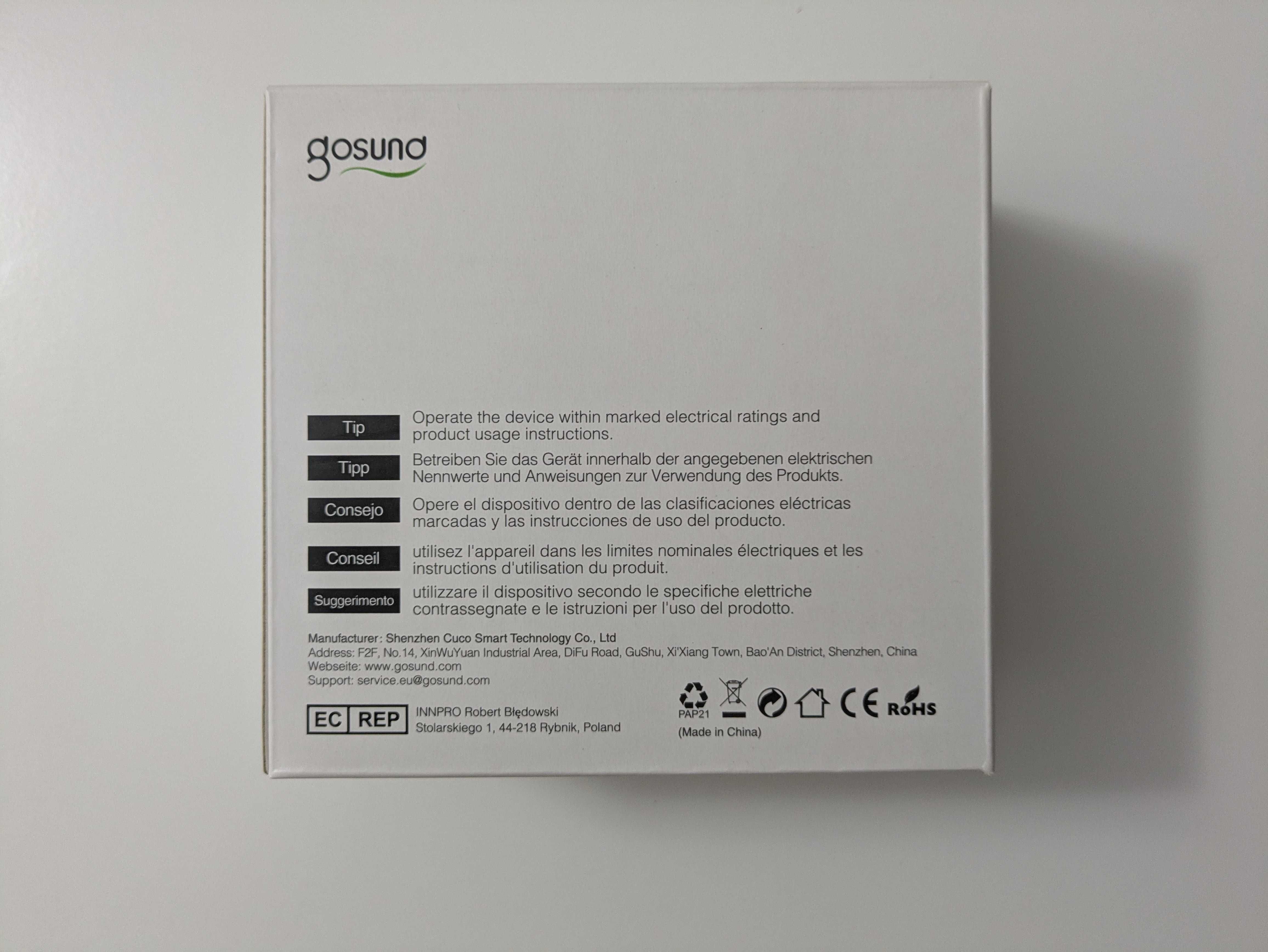 Inteligentna żarówka LED GOSUND WB4 8W E27 Wi-Fi (2 sztuki) Nowe