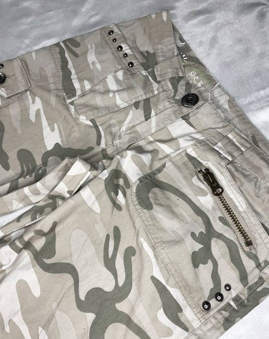 Камуфляжні штани / карго в стилі мілітарі на низькій посадці