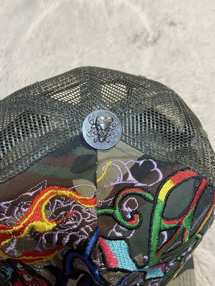кепка ed hardy cap ед харді бейсболка ед харди sk8 opium Y2k rap camo