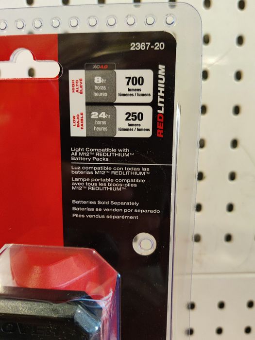 Milwaukee M12 2367-20 Rover light ліхтар с USB Оригінал США