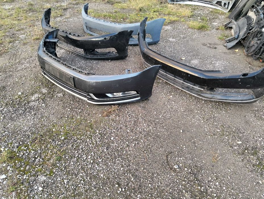 Volkswagen Passat B7 zderzak przedni błotnik LK7X PDC xenon grill